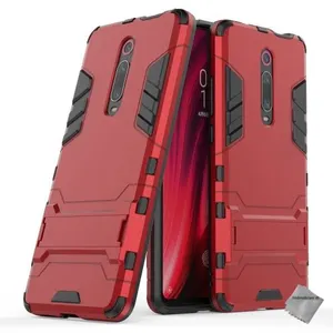 Housse etui coque rigide anti choc pour Xiaomi Mi 9T Pro + film ecran - ROUGE - htdmobiles pas cher