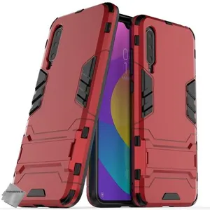 Housse etui coque rigide anti choc pour Xiaomi Mi A3 Lite + film ecran - ROUGE - htdmobiles pas cher