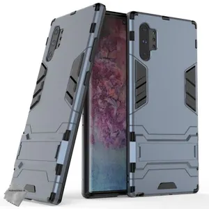 Housse etui coque rigide anti choc pour Samsung Galaxy Note 10+ Plus + verre trempe - BLEU FONCE - htdmobiles pas cher