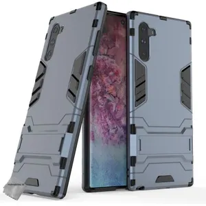 Housse etui coque rigide anti choc pour Samsung Galaxy Note 10 + verre trempe - BLEU FONCE - htdmobiles pas cher
