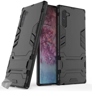 Htdmobiles Coque rigide anti choc pour Samsung Galaxy Note 10 + film ecran - NOIR