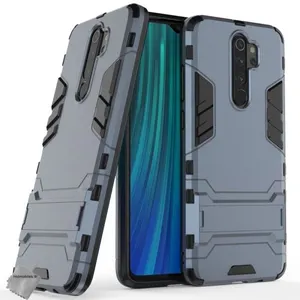 Housse etui coque rigide anti choc pour Xiaomi Redmi Note 8 Pro + film ecran - BLEU FONCE - htdmobiles pas cher