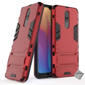 Htdmobiles Coque rigide anti choc pour Xiaomi Redmi 8 + verre trempe - ROUGE pas cher