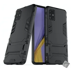 Comparateur de prix : Htdmobiles Coque rigide anti choc pour Samsung Galaxy A51 + film ecran - NOIR
