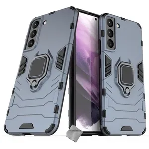 Housse etui coque rigide anti choc pour Samsung Galaxy S22 5G + verre trempe - BLEU FONCE - htdmobiles pas cher
