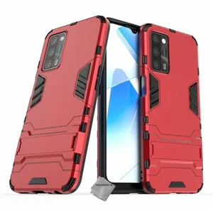 Housse etui coque rigide anti choc pour Oppo A16 / A16s + verre trempe - ROUGE - htdmobiles pas cher