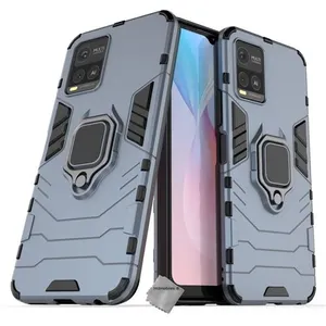 Housse etui coque rigide anti choc pour Vivo Y21 / Y21s / Y33s + verre trempe - BLEU FONCE - htdmobiles pas cher