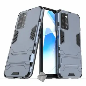 HTDMOBILES Coque rigide anti choc pour Oppo A16 - A16s + film ecran - BLEU FONCE pas cher