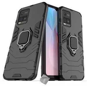 Housse etui coque rigide anti choc pour Vivo Y21 / Y21s / Y33s + verre trempe - NOIR - htdmobiles pas cher