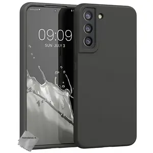 Housse etui coque silicone gel Samsung Galaxy S22 Plus 5G + film ecran - NOIR - htdmobiles pas cher