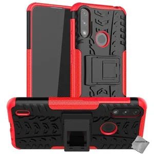 Housse etui coque rigide anti choc pour Motorola Moto E7i Power + verr...