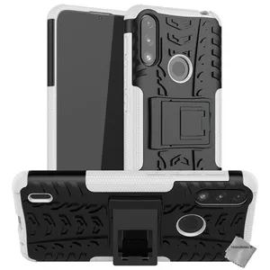 Housse etui coque rigide anti choc pour Motorola Moto E7i Power + verre trempe - BLANC - htdmobilesVendu parfnac-be