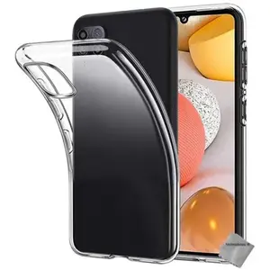 Housse etui coque silicone fine Samsung Galaxy A42 5G + film ecran - TRANSPARENT TPU - htdmobiles pas cher