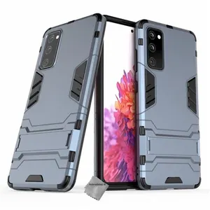 Housse etui coque rigide anti choc pour Samsung Galaxy S20 FE 5G + verre trempe - BLEU FONCE - htdmobiles pas cher