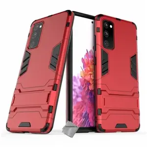 Comparateur de prix : HTDMOBILES Coque rigide anti choc pour Samsung Galaxy S20 FE 5G + film ecran - ROUGE