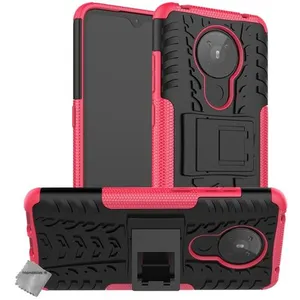 Housse etui coque rigide anti choc pour Nokia 5.3 + film ecran - ROSE - htdmobiles pas cher