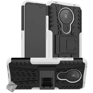 Housse etui coque rigide anti choc pour Nokia 5.3 + verre trempe - BLANC - htdmobiles pas cher