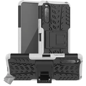Housse etui coque rigide anti choc pour Sony Xperia 10 II + verre trempe - BLANC - htdmobiles pas cher