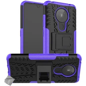 Housse etui coque rigide anti choc pour Nokia 5.3 + verre trempe - MAUVE - htdmobiles pas cher