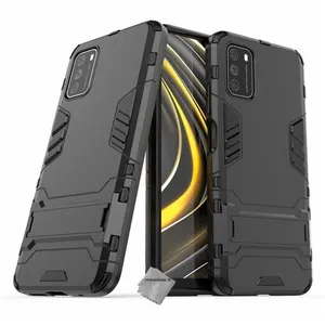 Housse etui coque rigide anti choc pour Xiaomi Redmi 9T + film ecran - NOIR - htdmobiles pas cher