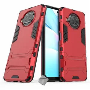 HTDMOBILES Coque rigide anti choc pour Xiaomi Mi 10T Lite 5G + film ecran - ROUGE