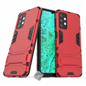 HTDMOBILES Coque rigide anti choc pour Samsung Galaxy A32 5G + film ecran - ROUGE pas cher