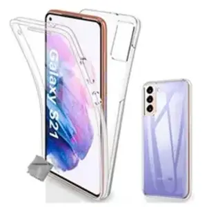 HTDMOBILES Coque silicone gel fine 360 integrale (avant et arriere) pour Samsung Galaxy S21 5G + film ecran - TRANSPARENTVendu parfnac-be