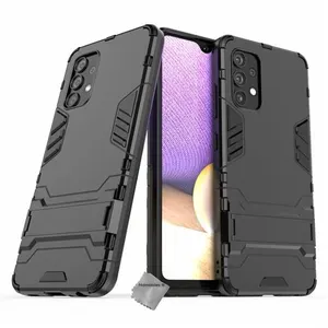 Housse etui coque rigide anti choc pour Samsung Galaxy A32 4G + verre trempe - NOIR - htdmobiles pas cher
