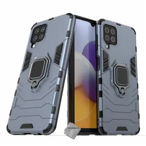 Housse etui coque rigide anti choc pour Samsung Galaxy A22 4G + verre trempe - BLEU FONCE - htdmobiles pas cher