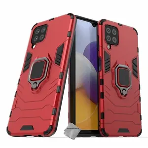 Housse etui coque rigide anti choc pour Samsung Galaxy A22 4G + verre trempe - ROUGE - htdmobiles pas cher