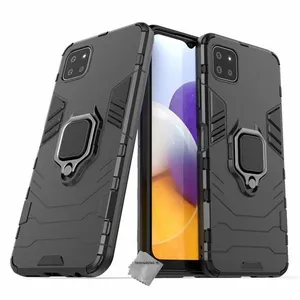 HTDMOBILES Coque rigide anti choc pour Samsung Galaxy A22 5G + film ecran - NOIR