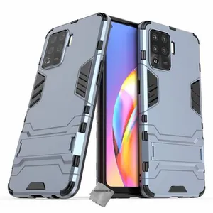 HTDMOBILES Coque rigide anti choc pour Oppo A94 5G + film ecran - BLEU FONCE pas cher