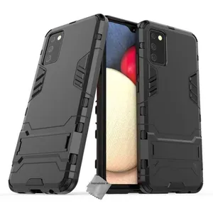 Comparateur de prix : HTDMOBILES Coque rigide anti choc pour Samsung Galaxy A02s + film ecran - NOIR
