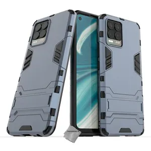 Housse etui coque rigide anti choc pour Realme 8 4G / 8 Pro + verre trempe - BLEU FONCE - htdmobiles pas cher