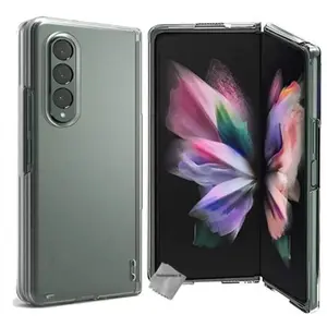 HTDMOBILES Coque rigide fine avant et arrière pour Samsung Galaxy Z Fold 3 5G - TRANSPARENT pas cher