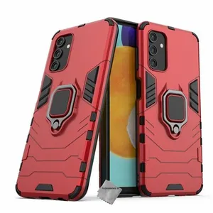 HTDMOBILES Coque rigide anti choc pour Samsung Galaxy A13 4G + film ecran - ROUGE pas cher