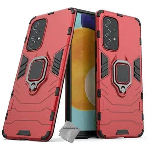 HTDMOBILES Coque rigide anti choc pour Samsung Galaxy A53 5G + film ecran - ROUGE pas cher