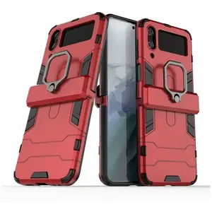 Comparateur de prix : HTDMOBILES Coque pour Samsung Galaxy Z Flip 4 5G - rigide anti choc - ROUGE