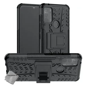 HTDMOBILES Coque rigide anti choc pour Motorola Moto G50 + film ecran - NOIR pas cher
