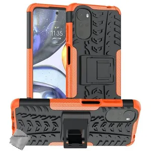 Housse etui coque rigide anti choc pour Motorola Moto G22 / E32 / E32s + film ecran - ORANGE - htdmobiles pas cher