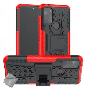 Housse etui coque rigide anti choc pour Motorola Moto G50 + verre trempe - ROUGE - htdmobiles pas cher