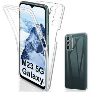 HTDMOBILES Coque pour Samsung Galaxy M13 4G / M23 5G - housse etui silicone gel fine 360 integrale (avant et arriere) + film ecran pas cher