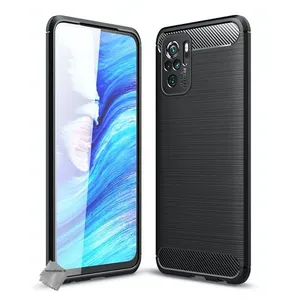 Coque pour Xiaomi Poco M5s - housse etui silicone gel carbone + verre trempe - NOIR - htdmobiles pas cher