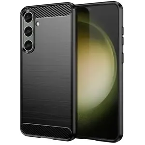 HTDMOBILES Coque pour Samsung Galaxy S24 Plus 5G - housse etui silicone gel carbone + film ecran - NOIR pas cher