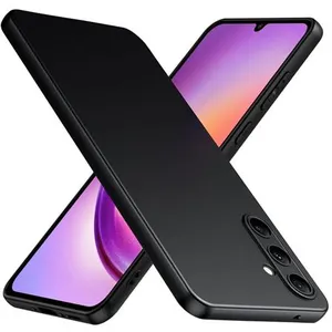 Coque pour Samsung Galaxy A35 5G - housse etui silicone gel fine + verre trempe - NOIR - htdmobiles pas cher