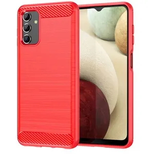 Coque pour Samsung Galaxy A13 4G / 5G - housse etui silicone gel carbone + film ecran - ROUGE - htdmobiles pas cher