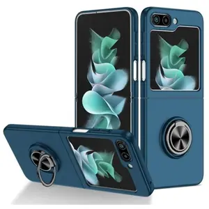 Comparateur de prix : HTDMOBILES Coque pour Samsung Galaxy Z Flip 5 5G - housse etui rigide bague anti choc magnetique - BLEU FONCE