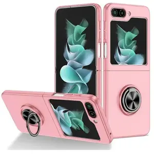 Comparateur de prix : HTDMOBILES Coque pour Samsung Galaxy Z Flip 5 5G - housse etui rigide bague anti choc magnetique - ROSE