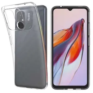 Coque pour Xiaomi Redmi 12C / Redmi 11A / Poco C55 - housse etui silicone gel fine + verre trempe - TRANSPARENT TPU - htdmobiles pas cher