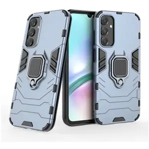 HTDMOBILES Coque pour Samsung Galaxy A15 4G - 5G - housse etui rigide anti choc + verre trempe - BLEU FONCE pas cher